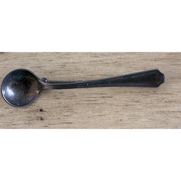 Vintage 1910 GORHAM STERLING SIlVER Tiny Salt spoon pin brooch - Picture 7 of 11